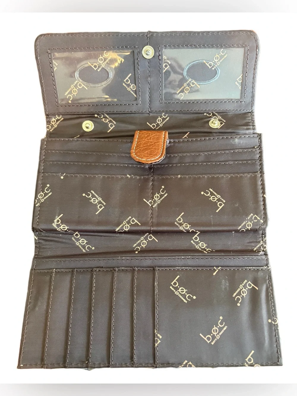 BOC Cream and Tan Wallet